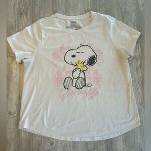 Peanuts Snoopy & Woodstock Valentine’s Day Juniors Women’s T-Shirt Size XL Read.